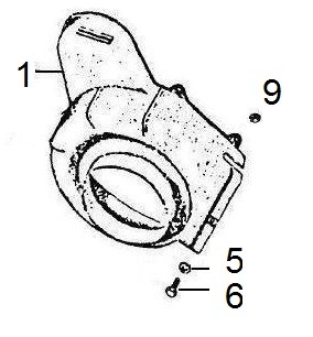Motor Kühler - Ape 220ccm 2T AC 1978-1983 MPM2T