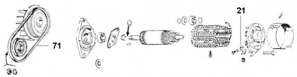 Motor Dynastarter - Ape 190ccm 2T AC 1967-1972 MPA1T