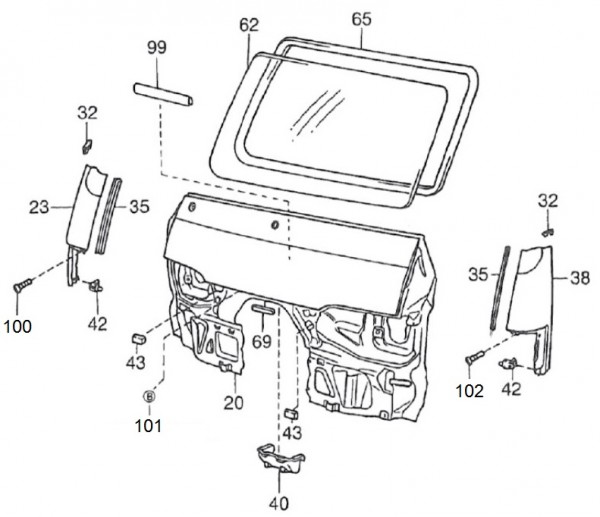 Fahrgestell Frontschild - Porter Porter 1000ccm 4T LC 1992-1998 ZAPS85