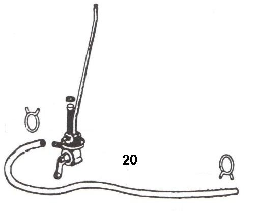 Fahrgestell Benzinschlauch - Vespa Commercial 125ccm 2T AC 1965-1967 AE1T