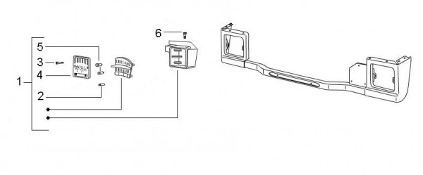 Elektrische Anlage Rücklicht - Ape Mix 50ccm 2T AC 2009- ZAPC80000