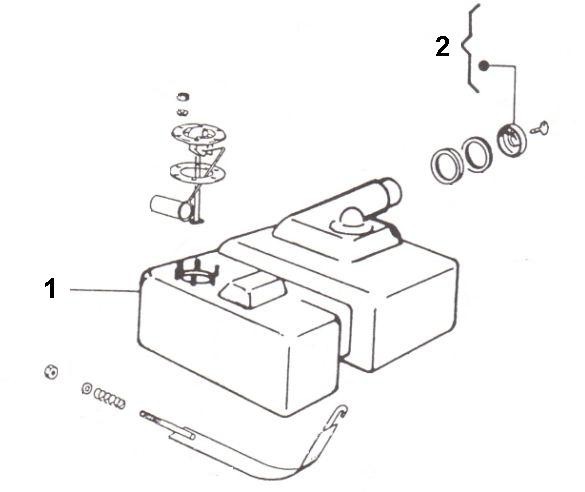 Fahrgestell Benzintank - Ape Poker 422ccm 4T AC 1990-1993 M4R1T