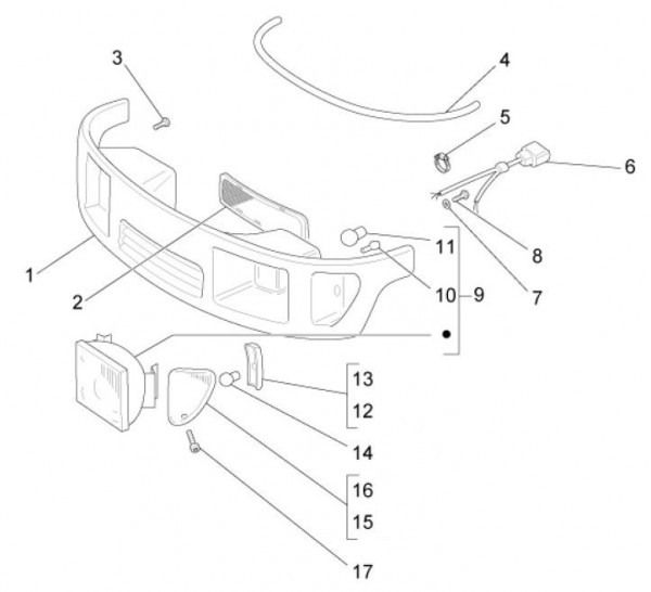 Elektrische Anlage Scheinwerfer - Ape Mix 50ccm 2T AC 2016- ZAPC80000