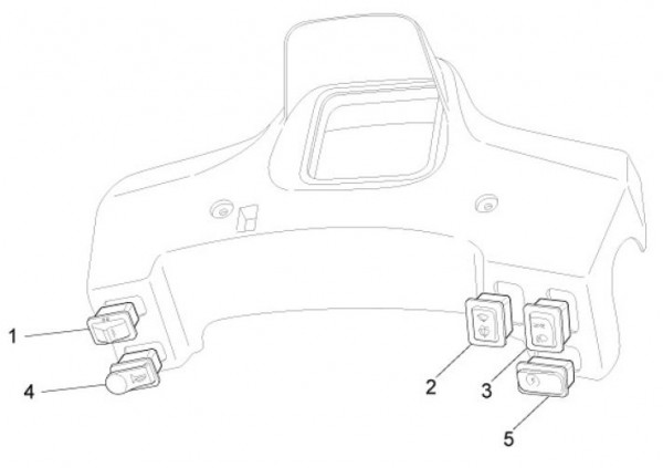 Elektrische Anlage Schalter - Ape Mix 50ccm 2T AC 2013- ZAPC80000