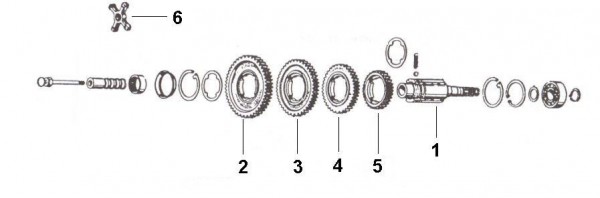 Motor Getriebe - Ape 220ccm 2T AC 1978-1983 MPM2T