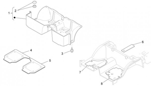 Fahrgestell Innenverkleidungen - Porter Maxxi Multitech 1300ccm 4T LC 2014- ZAPS90RJ
