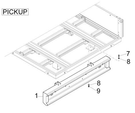 Fahrgestell Hinterabdeckung - Porter Maxxi Multitech 1300ccm 4T LC 2015-