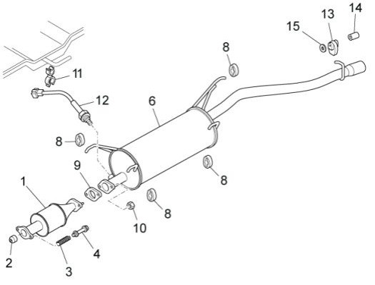 Motor Auspuff - Porter Multitech 1300ccm 4T LC 2014- ZAPS90VJ