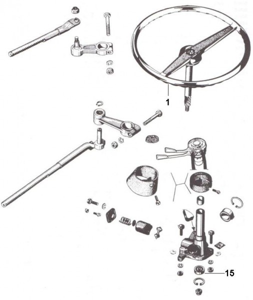 Lenker Lenkrad - Ape Car 220ccm 2T AC 1985- AF4T