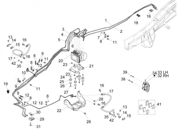 Bowdenzüge Bremsanlage vorn - Porter Maxxi Multitech 1300ccm 4T LC 2017-