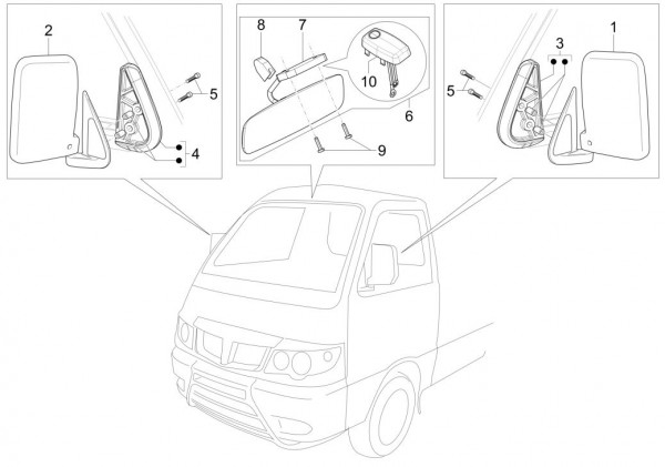 Lenker Rückspiegel - Porter Maxxi Multitech 1300ccm 4T LC 2016-