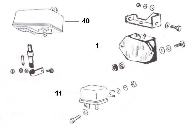 Elektrische Anlage Starterrelais - Ape Car 422ccm 4T AC 1986- AFD1T