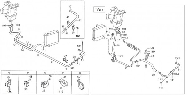 Fahrgestell Warmluftzuleitung - Porter Porter 1000ccm 4T LC 1992-1998 ZAPS85