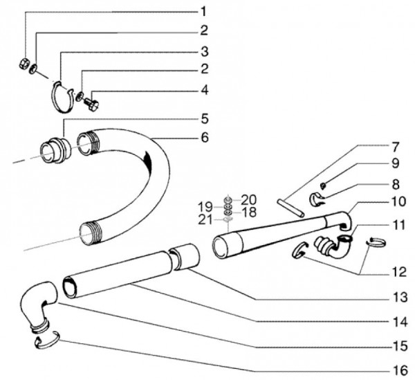 Motor Ansaugleitung - Ape TM 703 Diesel mit Lenker 422ccm 4T AC 2005-2010 ZAPT10000
