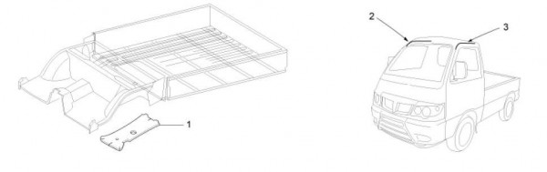 Fahrgestell Zierleisten - Porter Maxxi Multitech 1300ccm 4T LC 2011- ZAPS90RJ