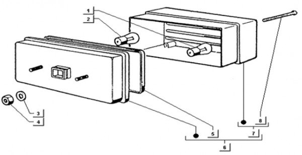 Elektrische Anlage Rücklicht - Ape TM 703 mit Lenker 220ccm 2T AC 1997-1999 ZAPT10000