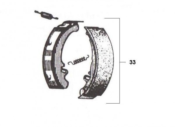 Radaufhängung Bremsbacken vorn - Ape TM 220ccm 2T AC 1982-1983 ATM1T