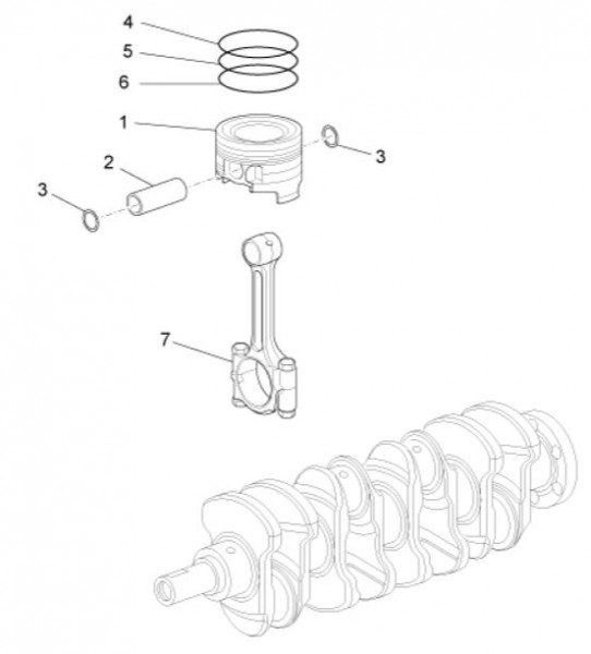 Motor Kolben - Porter Maxxi Multitech 1300ccm 4T LC 2013- ZAPS90RJ