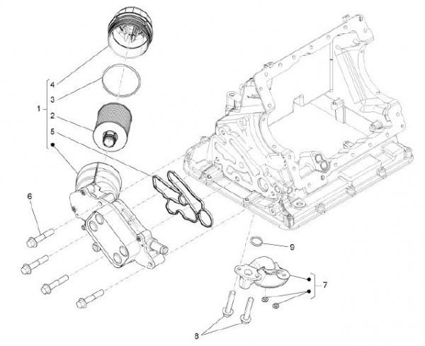 Motor Ölfilter - Porter Maxxi D120 Diesel 1200ccm 4T LC 2013- ZAPS90RK