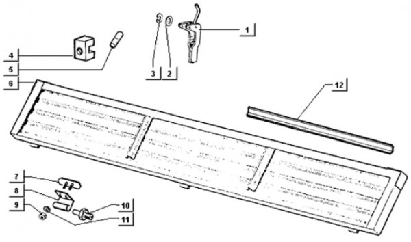 Fahrgestell Bordwände - Ape TM 703 Diesel mit Lenker 422ccm 4T AC 2000-2004 ZAPT10000