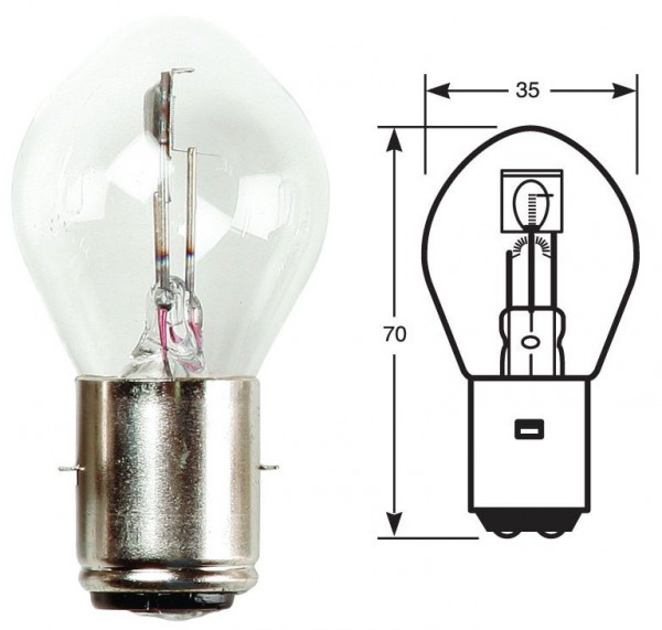 Ring Leuchtmittel, Glühlampe, 12 V, 35/35 W, BA20d