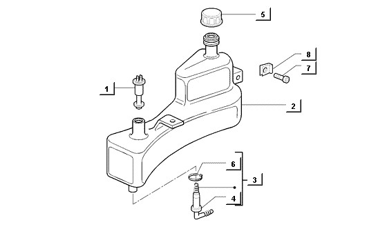 Fahrgestell Öltank - Ape Mix 50ccm 2T AC 1998-2008 ZAPC80000