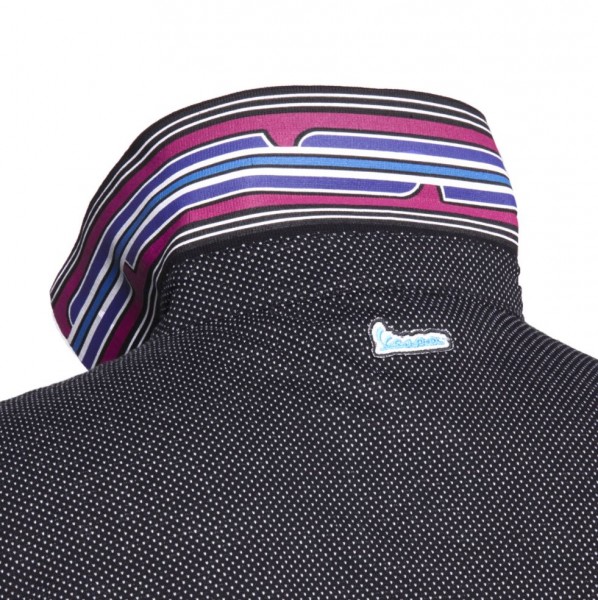 Vespa V-Stripes, Polo Shirt, Damen, Größe: L, schwarz