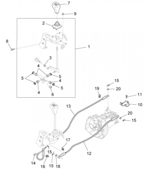 Motor interne Schaltsegmente - Porter Maxxi Multitech 1300ccm 4T LC 2013- ZAPS90RJ