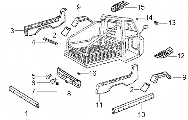 Fahrgestell Fahrgestell - Ape Mix 50ccm 2T AC 2008- ZAPC80000