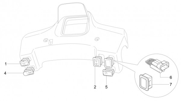 Elektrische Anlage Schalter - Ape Mix 50ccm 2T AC 2018- ZAPC80000