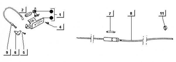 Fahrgestell Innenraumleuchte - Ape TM 703 mit Lenker 218ccm 2T AC 1997-1999 ATM2 00001001