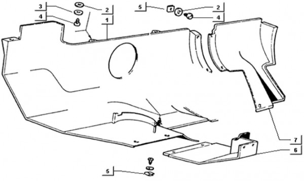 Motor Motorabdeckung - Ape TM 703 mit Lenker 220ccm 2T AC 2000-2007 ATM3T