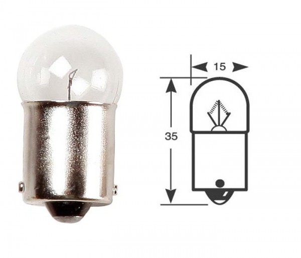 Ring Leuchtmittel, Glühlampe, 12 V, 5 W, BA15s