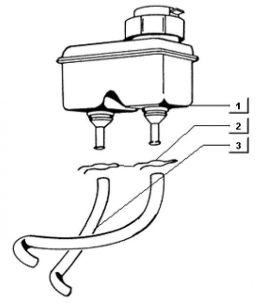 Radaufhängung Bremsöltank - Ape TM 703 Diesel mit Lenkrad 422ccm 4T AC 1997-2004 ATD2T