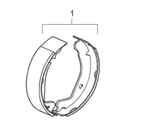Radaufhängung Bremsbacken vorn - Ape Car 422ccm 4T AC 1986- AFD1T