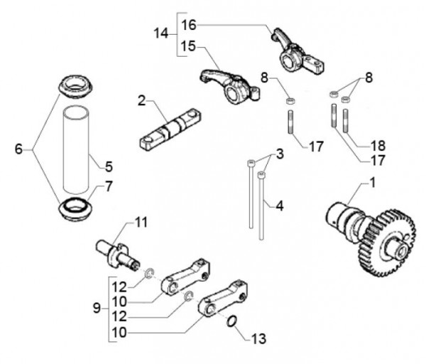 Motor Schwinghebelhalterung - Classic 400 422ccm 4T 2V AC 2015- MBX000T58RC001005