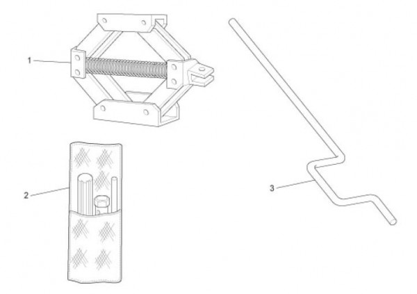 Fahrgestell Bordwerkzeug - Ape Mix 50ccm 2T AC 2016- ZAPC80000