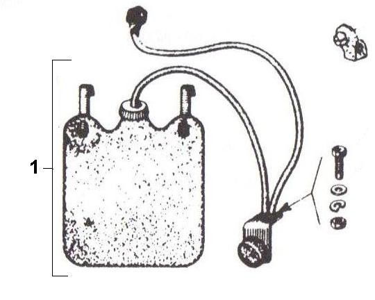 Elektrische Anlage Wischwasserbehälter - Ape Car 220ccm 2T AC 1985- AF4T
