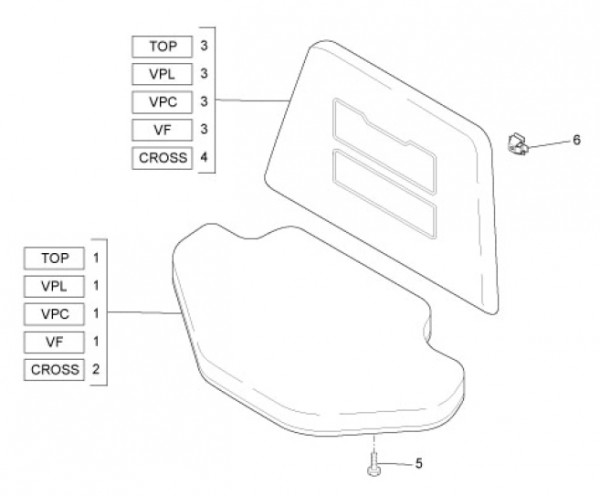 Fahrgestell Sitz - Ape Mix 50ccm 2T AC 2018- ZAPC80000