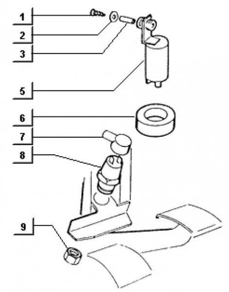 Elektrische Anlage Bremslichtschalter - Ape TM 703 Diesel mit Lenkrad 422ccm 4T AC 1997-2004 ATD2T