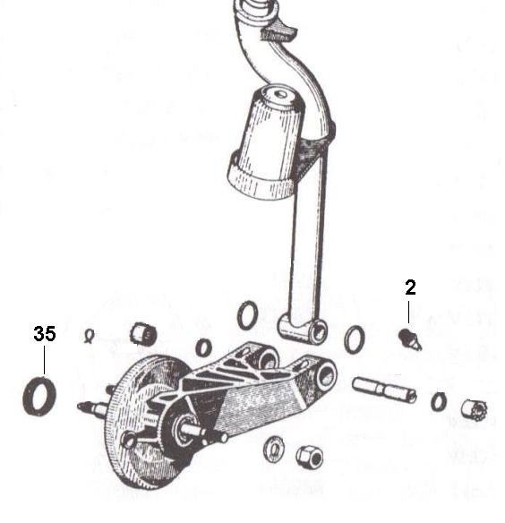 Radaufhängung Steuerrohr - Ape 125ccm 2T AC 1970-1974 TM1T