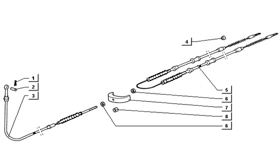 Bowdenzüge Handbremszug - Ape TM 422ccm 4T AC 1997-2004 ZAPT1000000001001