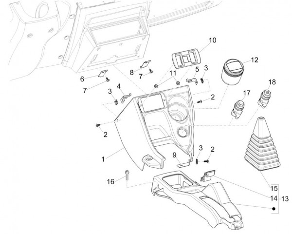 Lenker Mittelkonsole - Porter Maxxi Multitech 1300ccm 4T LC 2016-