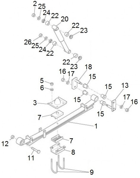 Radaufhängung Stoßdämpfer hinten - Porter Porter Electric ccm 2013- ZAPS9E