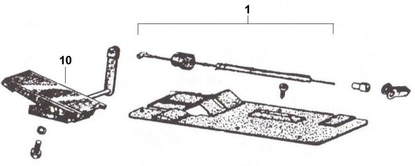 Bowdenzüge Gaszug - Ape 190ccm 2T AC 1970- MPV1T