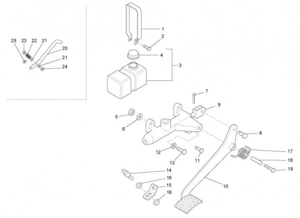 Bowdenzüge Fußbremspedal - Ape Mix 50ccm 2T AC 2014- ZAPC80000