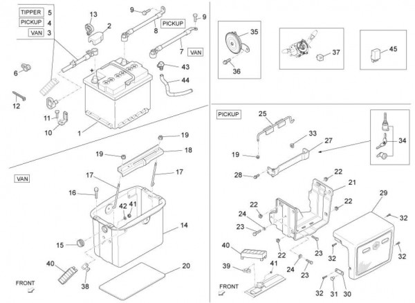 Elektrische Anlage Batterie - Porter Multitech 1300ccm 4T LC 2010- ZAPS90TJ