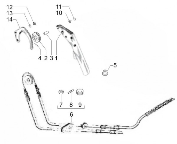 Bowdenzüge Handbremse - Classic 400 422ccm 4T 2V AC 2014- MBX000T58RC001005