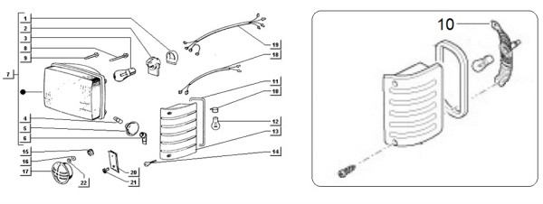 Elektrische Anlage Scheinwerfer - Ape TM 218ccm 2T AC 1999-2004 ZAPT1000000001001
