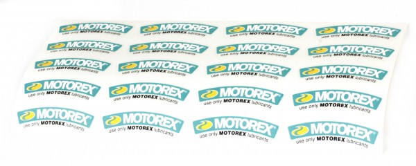 Motorex Aufkleber, use only Motorex lubricants, grün, weiss